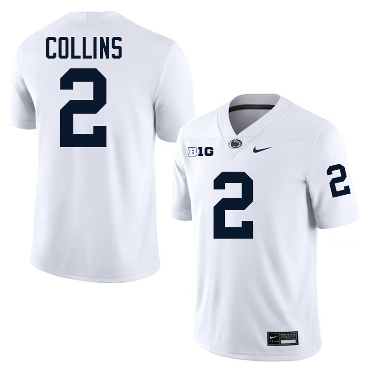 Audavion Collins Penn State Jersey,PSU Nittany Lions #2 Audavion Collins Football Uniforms-White